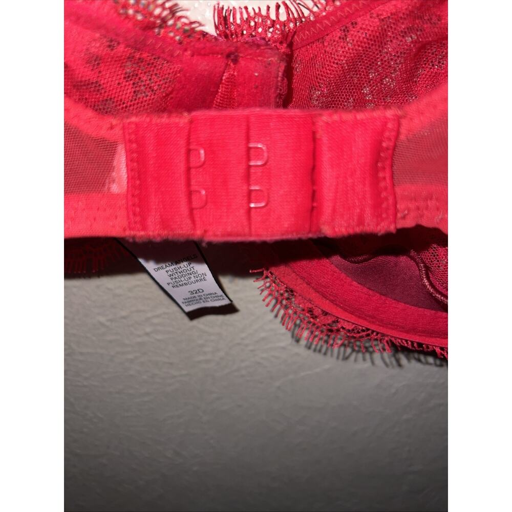 Body by Victoria Secret Dream Angel Push Up Bra Without Padding Red 32D - Picture 9 of 13
